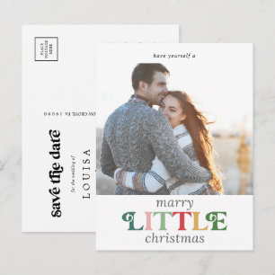 Färgfull Marry Little jul Spara datumet Helg Vykort