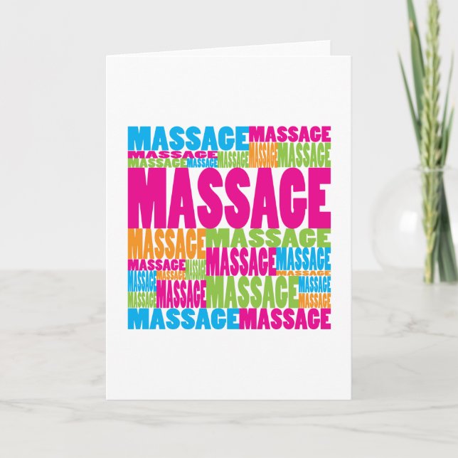 Färgfull massage kort (Framsida)