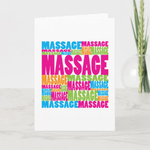 Färgfull massage kort