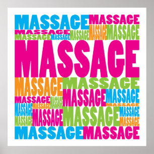 Färgfull massage poster