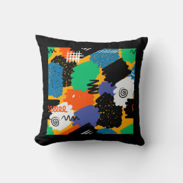 Färgfull maximalistisk design kudde