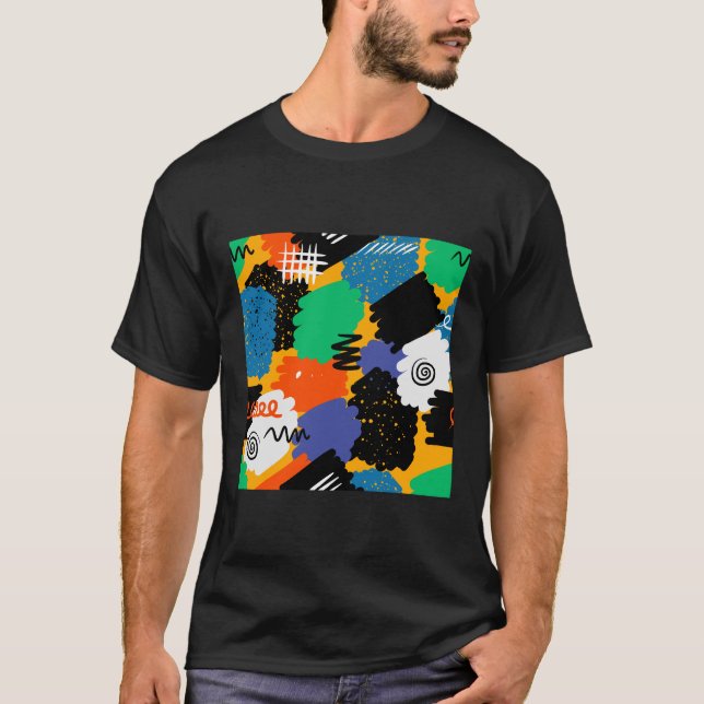 Färgfull maximalistisk design t shirt (Framsida)