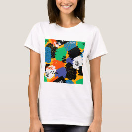 Färgfull maximalistisk design t shirt