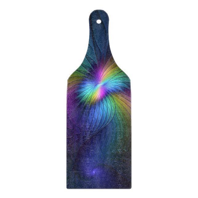 Färgfull med blå modern Abstrakt fjällkonst (Framsidan)