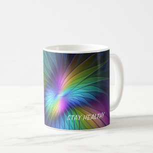 Färgfull med blå modern Abstrakt fjällkonst Kaffemugg