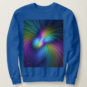 Färgfull med blå modern Abstrakt fjällkonst T Shirt