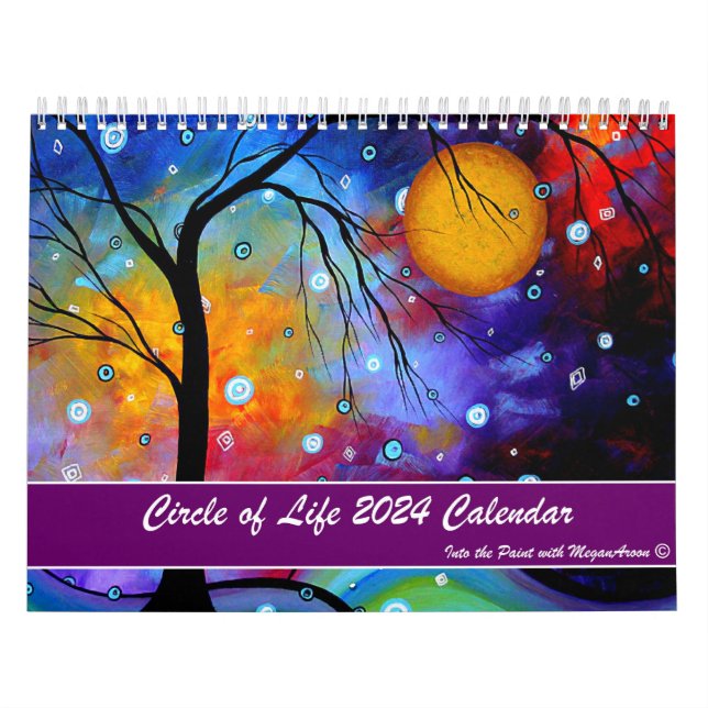 Färgfull MeganAroon 2024 Circle of Life Calendar Kalender (Omslag)