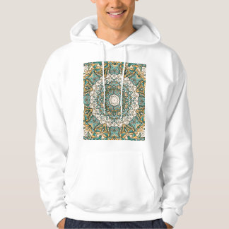 Färgfull Mehndi Tile Seamless Tracery Hoodie