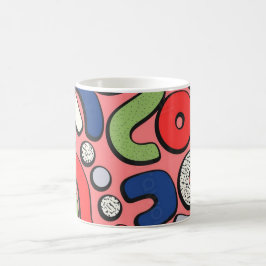 Färgfull Memphis sömlös mönster II Kaffemugg