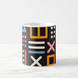 Färgfull Memphis sömlös mönster IV Kaffemugg