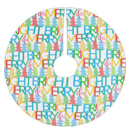 Färgfull merry & Bright Julgran Skirt Julgransmatta Borstad Polyester