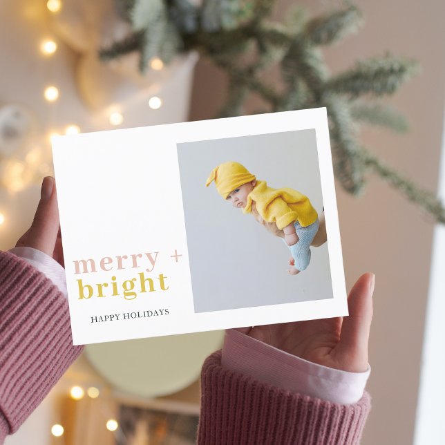 Färgfull merry + Bright Photo | GLAD HELG Vykort (Skapare uppladdad)