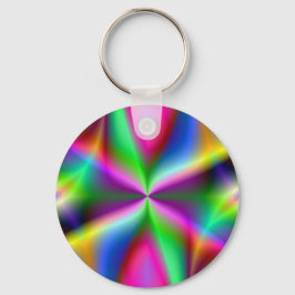 Färgfull metallisk factal Luster Nyckelring