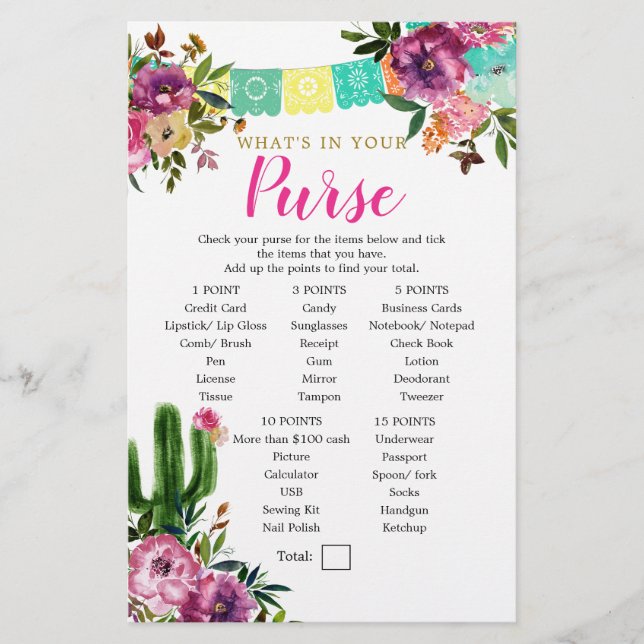 Färgfull mexikansk tako om Kärlek Purse-spelet (Framsida)