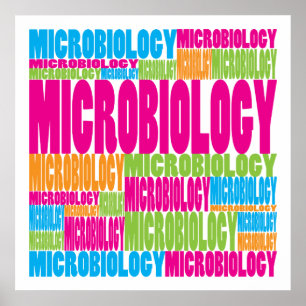Färgfull mikrobiologi poster