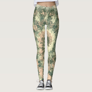 Färgfull militärkamouflage leggings