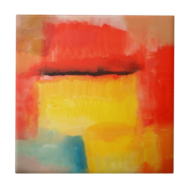 Färgfull minimal Abstrakt Kakelplatta (Framsidan)