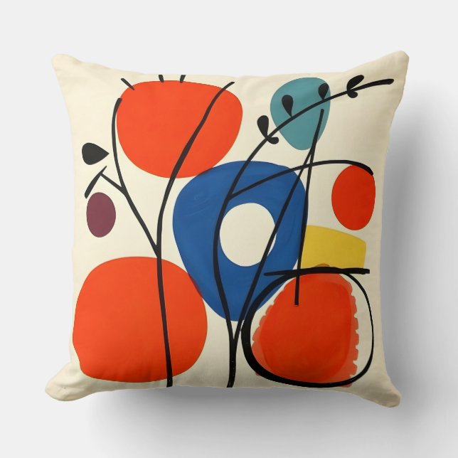 Färgfull minimal Abstrakt Kudde (Framsida)