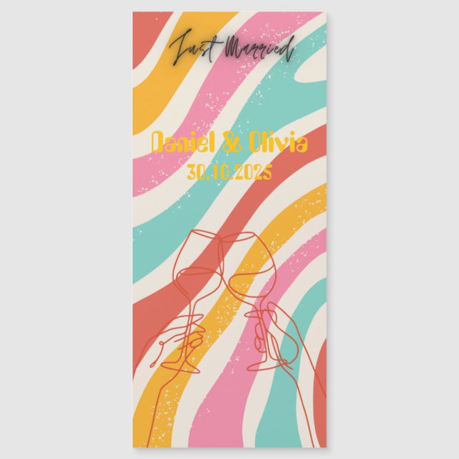 Färgfull minimalistisk Bröllop (Framsida)