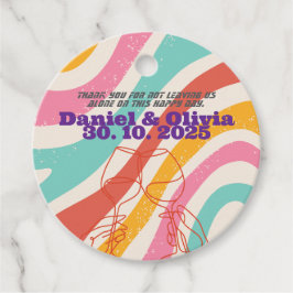 Färgfull minimalistisk Bröllop Gåvor Etiketter