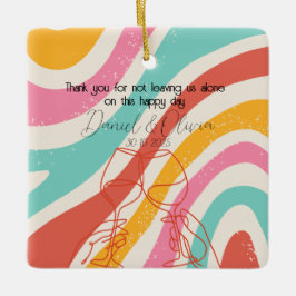 Färgfull minimalistisk Bröllop Julgransprydnad Keramik