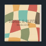 Färgfull minimalistisk Bröllop Magnet<br><div class="desc">Färgfull,  minimalistisk Bröllop-magnet</div>