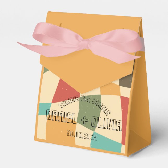 Färgfull minimalistisk Bröllop Presentaskar (Framsidan Sidan)