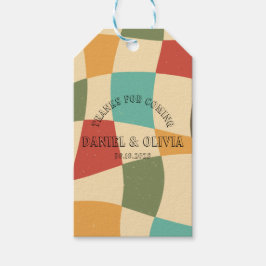 Färgfull minimalistisk Bröllop Presentetikett