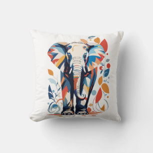 Färgfull misser Inspired Elephant Design Kudde