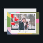 Färgfull modern Abstrakt Art Photo Bröllop Tack Kort<br><div class="desc">Tack för ditt minusfärgade moderna Abstrakt Art Photo Bröllop-kort</div>