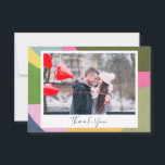 Färgfull modern Abstrakt Art Photo Bröllop Tack Kort<br><div class="desc">Tack för ditt minusfärgade moderna Abstrakt Art Photo Bröllop-kort</div>