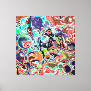 Färgfull modern Abstrakt Fluid Art Canvastryck