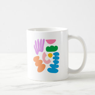 Färgfull modern Abstrakt Geometric Shapes Art Kaffemugg