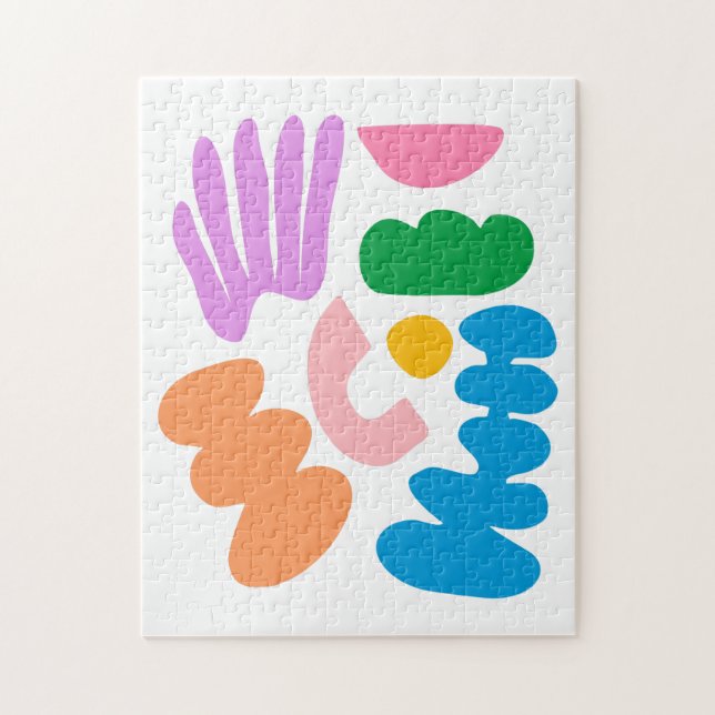 Färgfull modern Abstrakt Geometric Shapes Art Pussel (Vertikal)