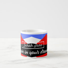 Färgfull modern Abstrakt | inspirerande citat Espressomugg