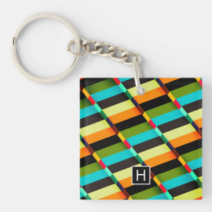 Färgfull modern Abstrakt Rand och Monogram