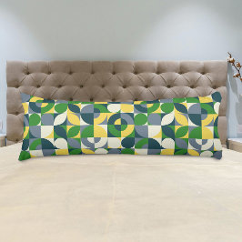 Färgfull modern Bauhaus Abstrakt Geometric Mönster Kroppskudde