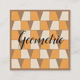 Färgfull modern Contemporary Geometric Mönster Fyrkantigt Visitkort