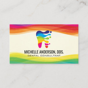 Färgfull modern dental Logotyp Visitkort