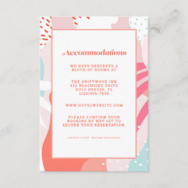 Färgfull modern djupkorg för boende i Bröllop Tilläggskort