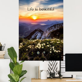 Färgfull modern foto-naturrörelse poster