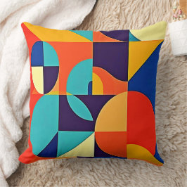 Färgfull modern geometri kudde
