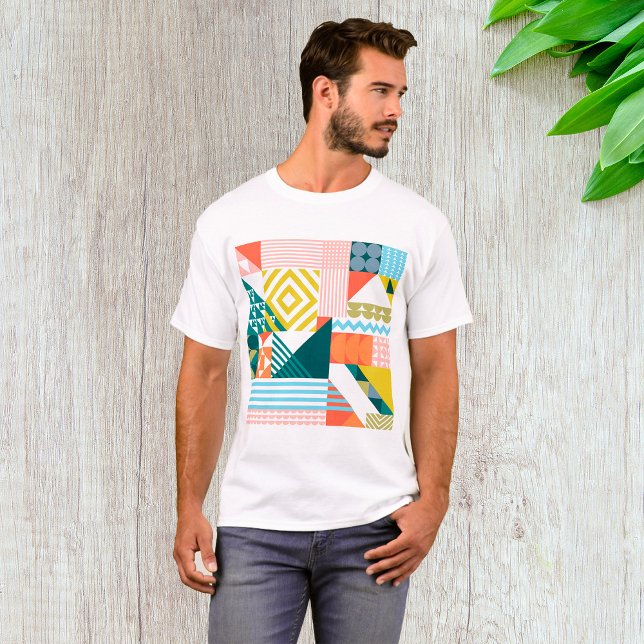 Färgfull modern geometrisk Abstrakt Mönster T Shirt (Skapare uppladdad)
