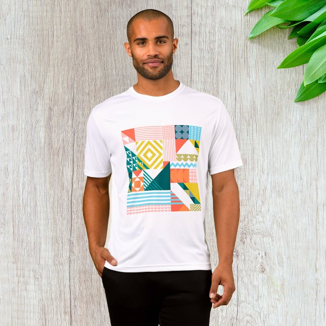 Färgfull modern geometrisk Abstrakt Mönster T Shirt (Skapare uppladdad)