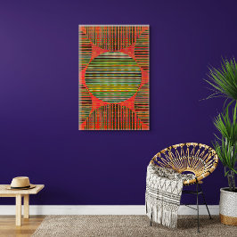 Färgfull modern geometrisk abstrakt väggkonst canvastryck