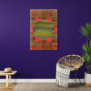 Färgfull modern geometrisk abstrakt väggkonst canvastryck