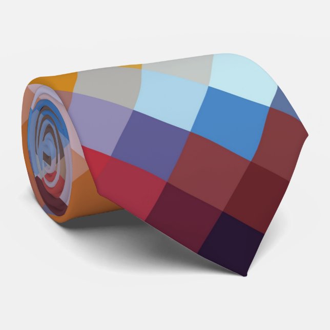Färgfull modern geometrisk diameter Mönster #11 Slips (Rullad)