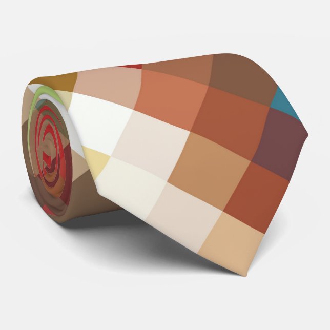 Färgfull modern geometrisk diameter Mönster #7 Slips (Rullad)