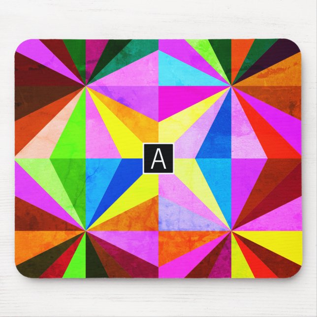 Färgfull modern geometrisk geometri med flera Färg Musmatta (Framsidan)