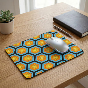 Färgfull modern geometrisk honeycomb Mönster Musmatta